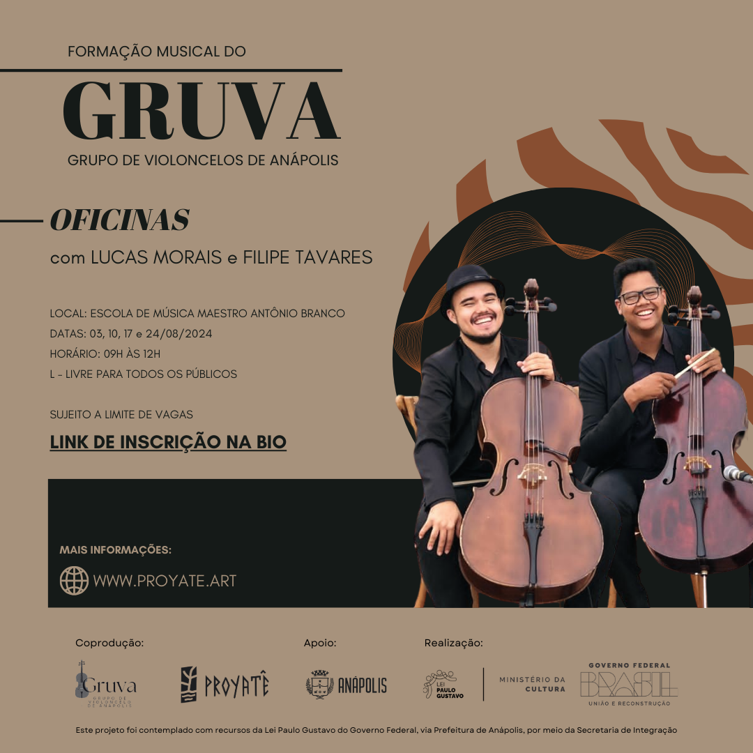 Oficinas de Violoncelo - Grupo de Violoncelos de Anápolis - GRUVA